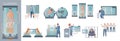 Cloning Genetics Icon Set Royalty Free Stock Photo