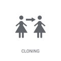 Cloning icon. Trendy Cloning logo concept on white background fr Royalty Free Stock Photo