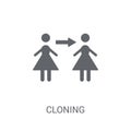 Cloning icon. Trendy Cloning logo concept on white background fr