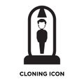 Cloning icon vector isolated on white background, logo concept o Royalty Free Stock Photo