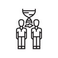 Cloning icon vector sign and symbol isolated on white background