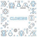 Cloning vector minimal outline square frame or illustration