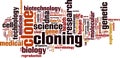 Cloning word cloud Royalty Free Stock Photo