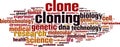 Cloning word cloud Royalty Free Stock Photo