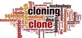 Cloning word cloud Royalty Free Stock Photo