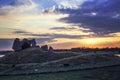 Clonmacnoise Castle Ruins Royalty Free Stock Photo