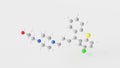 clopenthixol molecule 3d, molecular structure, ball and stick model, structural chemical formula clopentixol Royalty Free Stock Photo