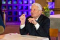 former Federal President Joachim Gauck sits at a table and speaks