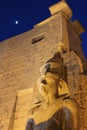 Clopseup view of Statue Of Ramesses II. by The Luxor Temple Luxor. Egypt Royalty Free Stock Photo