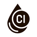 Clorum Liquid Drop Water Treatment glyph icon