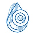 Clorum Liquid Drop Water Treatment doodle icon hand drawn illustration