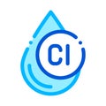 Clorum Liquid Drop Water Treatment Vector Icon