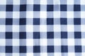 Close the background texture of the cotton tablecloth. Black and white squares. Royalty Free Stock Photo