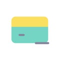 Close bank account flat color ui icon