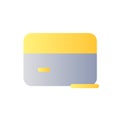 Close bank account flat gradient color ui icon