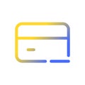 Close bank account pixel perfect gradient linear ui icon Royalty Free Stock Photo