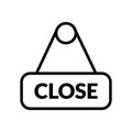 Close- black linear Close vector illustration symbol icon