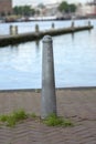 Close Of A Bollard Called Amsterdam The Netherlands 7-9-2020 Royalty Free Stock Photo