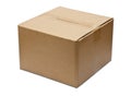 Close brown paper box Royalty Free Stock Photo
