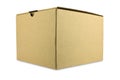 Close brown paper box Royalty Free Stock Photo