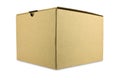 Close brown paper box