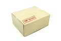 Close brown paper box Royalty Free Stock Photo