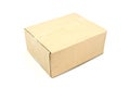Close brown paper box Royalty Free Stock Photo