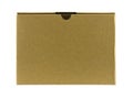 Close brown paper box Royalty Free Stock Photo