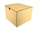 Close brown paper box