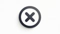 Close button icon in black color. Cancel symbol for web design. Modern interface element isolated on white background. User Royalty Free Stock Photo