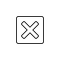 Close Button line icon