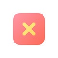 Close button pixel perfect flat gradient color ui icon Royalty Free Stock Photo