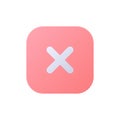 Close button pixel perfect flat gradient two-color ui icon Royalty Free Stock Photo