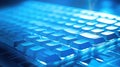 close computer blue background
