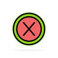 Close, Cross, Interface, No, User Abstract Circle Background Flat color Icon
