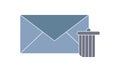 Close, delate email, delete, email trash, erase, remove, trash icon