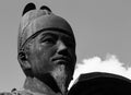 Close detail on the emperor statue Royalty Free Stock Photo