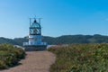 Detail of sea lighthouse in Estaca de Bares