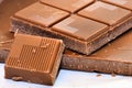 Close detailed shoot of a chocolate bar