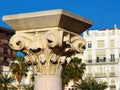 Details of decorative Ionic Greek Hellenic style column
