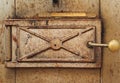 Close door of iron stove. abstract backgrounds