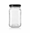 Close empty glass jar for food and canned food