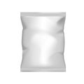 Close Empty Plastic Vacuum Bag On White Background