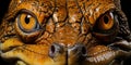 A Close Examination Captures The Alligator's Skin in Exquisite Detail, Showcasing a Macro Assemb