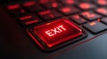 Close, exit, escape, restore and red button on computer keyboard