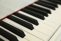 Close frontal . The piano was set up in the music room to allow the pianist to rehearse before the classical piano performance in