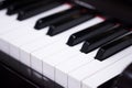 Side view of piano keys Royalty Free Stock Photo