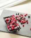 Frozen Mixed Fruit Berries Red Currant Cranberry Raspber Royalty Free Stock Photo