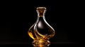 close gold oil black background