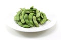 Close green soybeans